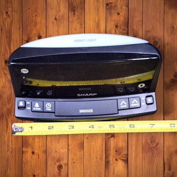 Sharp Digital Alarm Clock SPC1225 LED Display Nightlight Snooze Works Great - Picture 8 of 10
